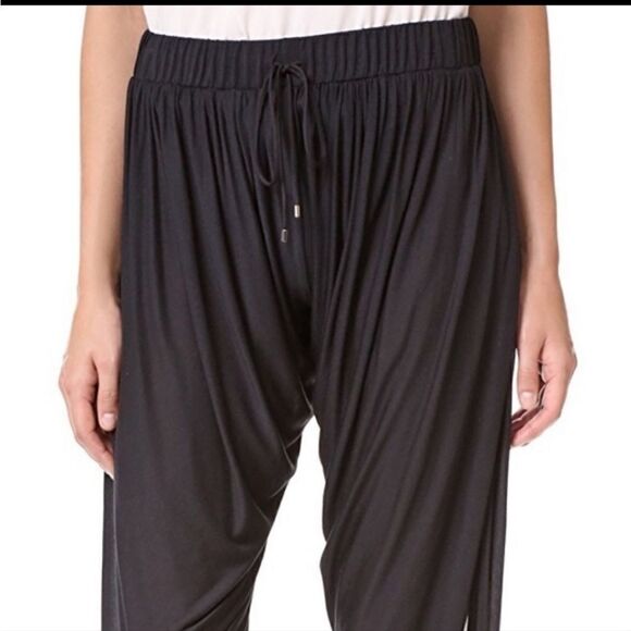 Haute Hippie Unique Draped Black Slit Leg Pants - Picture 5 of 16